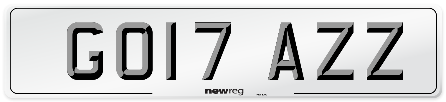 GO17 AZZ Number Plate from New Reg